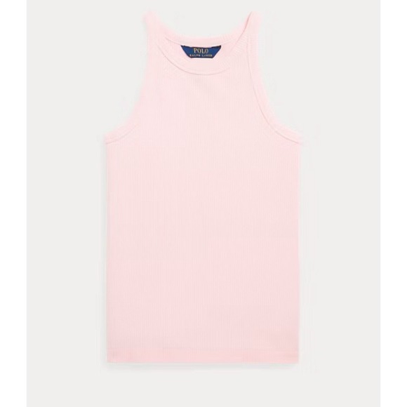 Polo Ralph Lauren Other - Polo Ralph Lauren Youth Girls Pink Ribbed Cotton-Blend Tank Top Size L(10-12)